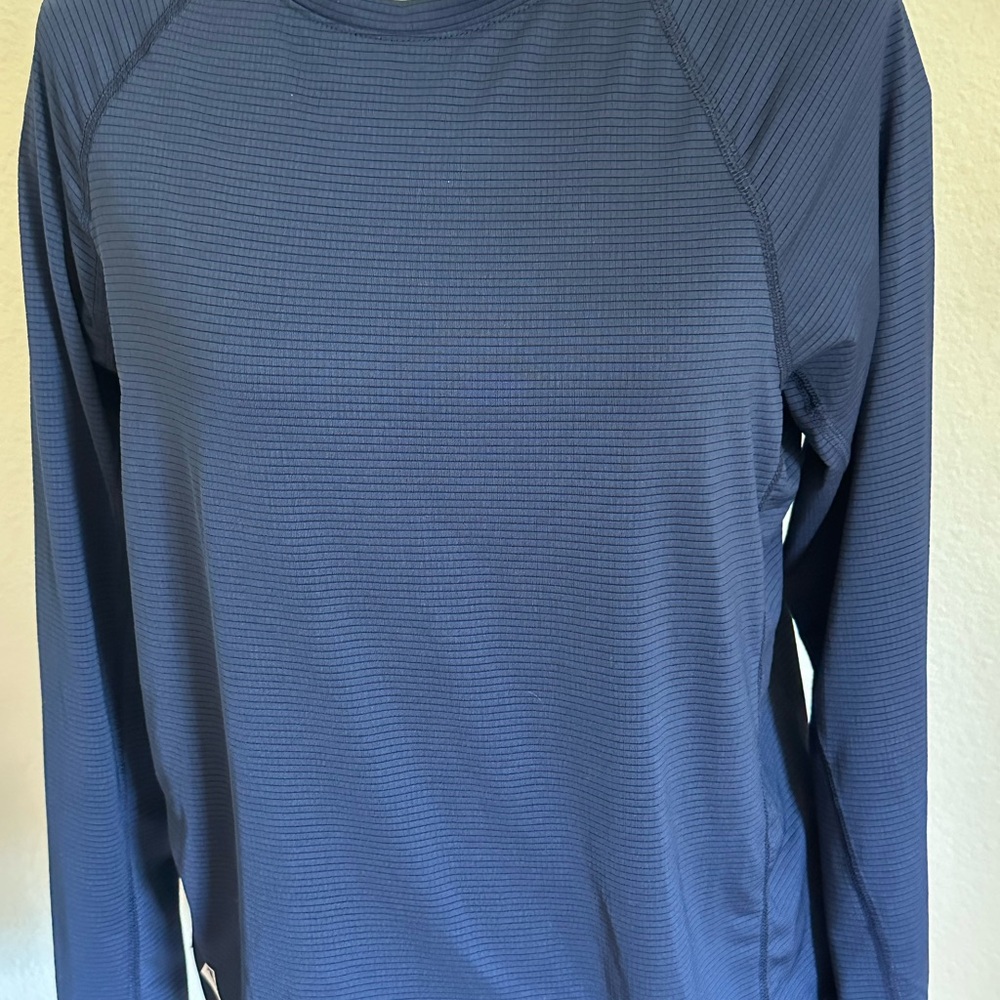 Huk Navy Ribbed Logo Crew Top - Picture 3 of 7